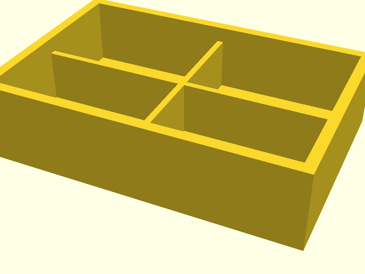 Caja de Compartimentos Paramétrica - Archivo STL Gratis